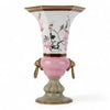 Danny's Fine Porcelain Hexagon Vase with Bronze Ormolu in Pastel Poetic Bird Collection