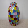 Danny's Fine Porcelain Home Decor Danny's Fine Porcelain Rainbow Honeycomb Jartall Decorative Vase Covered with Bold - CLOSEOUT SAMPLE SALE