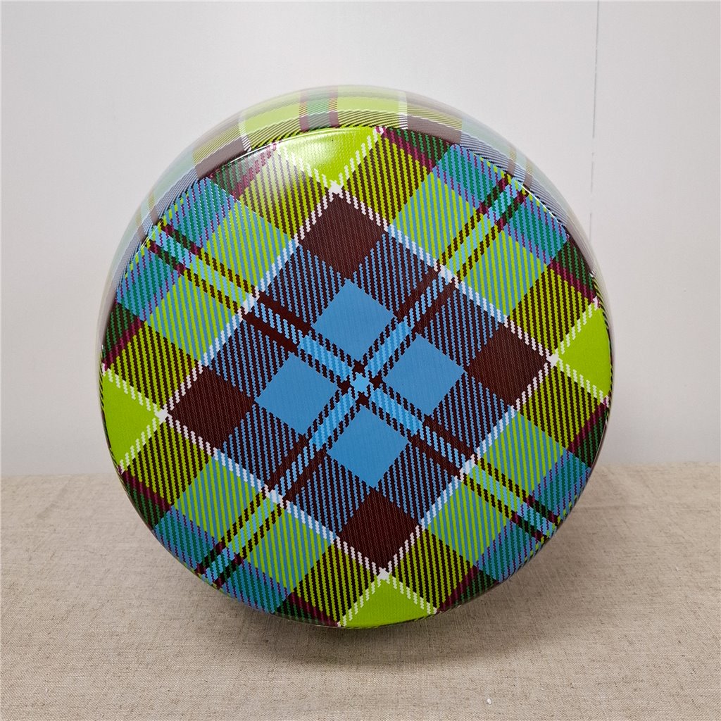 Danny's Fine Porcelain Porcelain Garden Stool Plaid I – G203 - CLOSEOUT