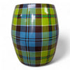 Danny's Fine Porcelain Porcelain Garden Stool Plaid I – G203 - CLOSEOUT