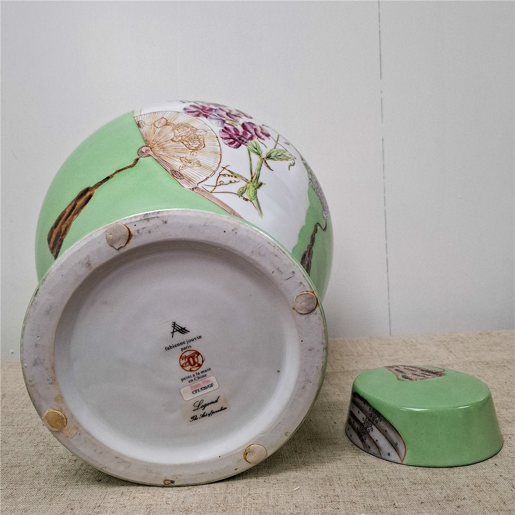 Danny's Fine Porcelain Porcelain Round Jar Fan [Ltd. Ed.] – J501 - CLOSEOUT
