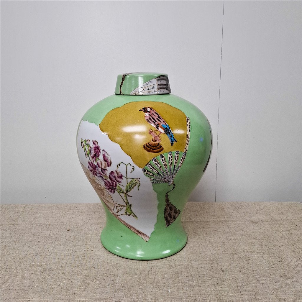 Danny's Fine Porcelain Porcelain Round Jar Fan [Ltd. Ed.] – J501 - CLOSEOUT
