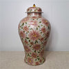 Danny's Fine Porcelain Porcelain Round Jar Pretty Pink Flowers Iii – J296 - CLOSEOUT