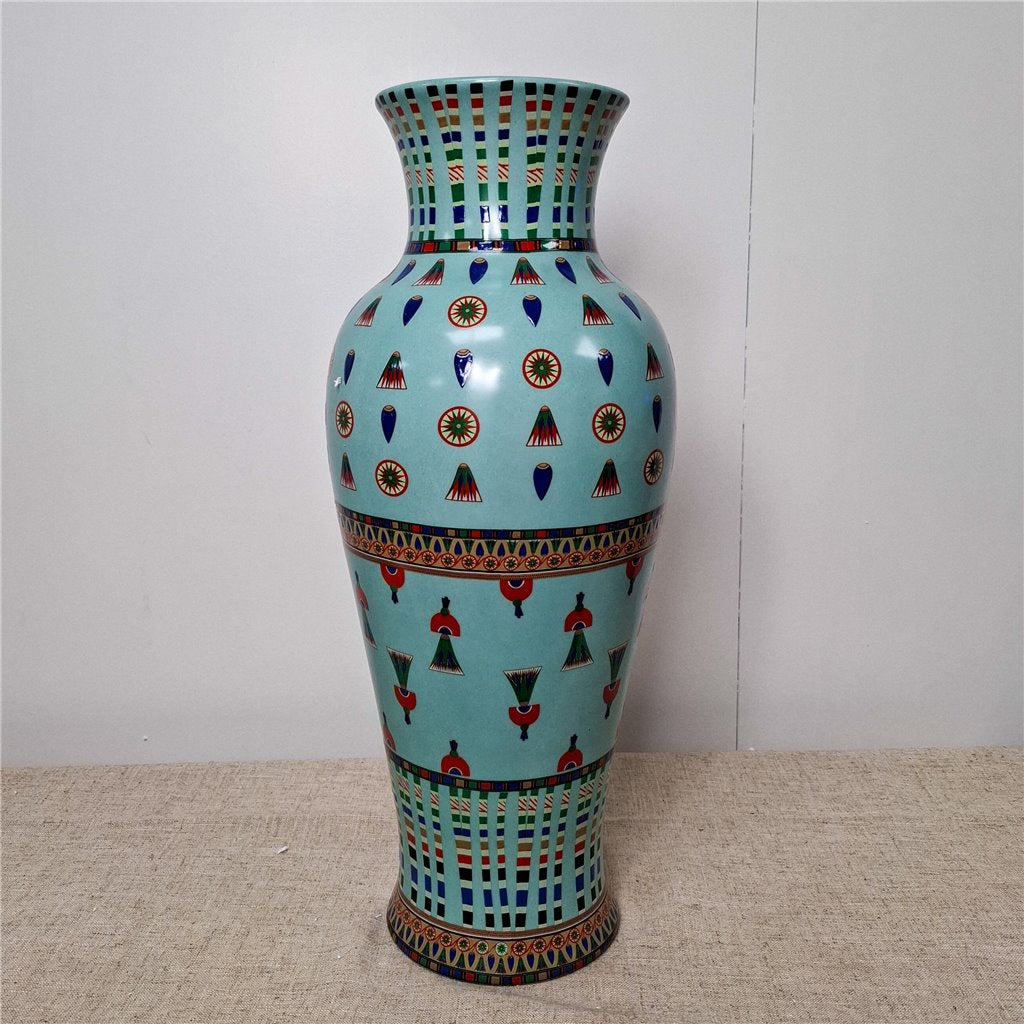 Danny's Fine Porcelain Porcelain Round Vase Tessellations I - CLOSEOUT