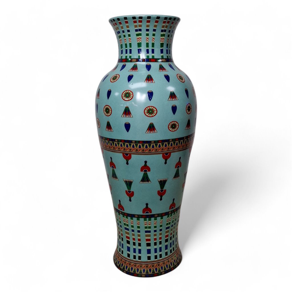 Danny's Fine Porcelain Porcelain Round Vase Tessellations I - CLOSEOUT
