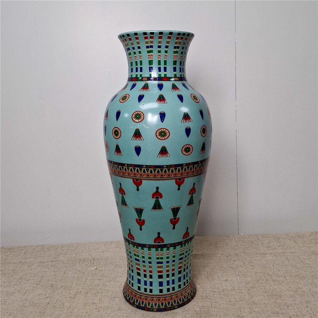 Danny's Fine Porcelain Porcelain Round Vase Tessellations I - CLOSEOUT