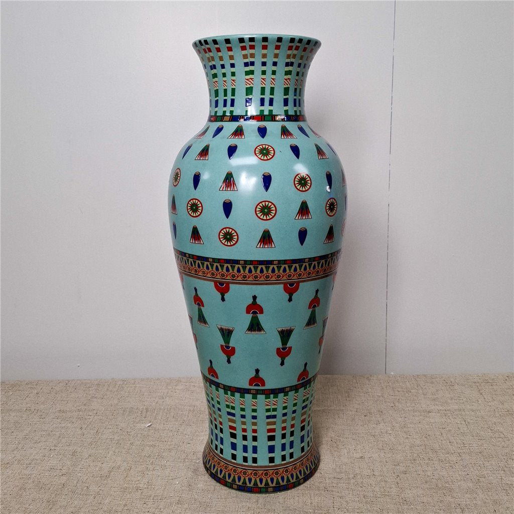 Danny's Fine Porcelain Porcelain Round Vase Tessellations I - CLOSEOUT