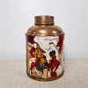 Danny's Fine Porcelain Porcelain Round Jar Warrior with Bronze Ormolu – B793 - CLOSEOUT