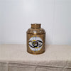 Danny's Fine Porcelain Porcelain Round Jar Constellation [Le] with Bronze Ormolu – B793 - CLOSEOUT