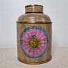 Danny's Fine Porcelain Porcelain Round Jar Constellation [Le] with Bronze Ormolu – B793 - CLOSEOUT