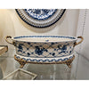 Danny's Fine Porcelain Oval Basin with Bronze Ormolu - Trellis Bloom