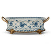 Danny's Fine Porcelain Oval Basin with Bronze Ormolu - Trellis Bloom