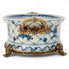 Danny's Fine Porcelain Oval Basin with Bronze Ormolu - Trellis Bloom