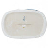 Danny's Fine Porcelain Scalloped Basin with Multicolor Florals in Blue Lattice - Garden