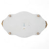 Danny's Fine Porcelain Oblong Scalloped Basin with Multicolor Floral in Blue Lattice with