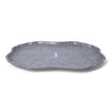 Danny's Fine Porcelain Scalloped Silver Decorative Tray - CLOSEOUT