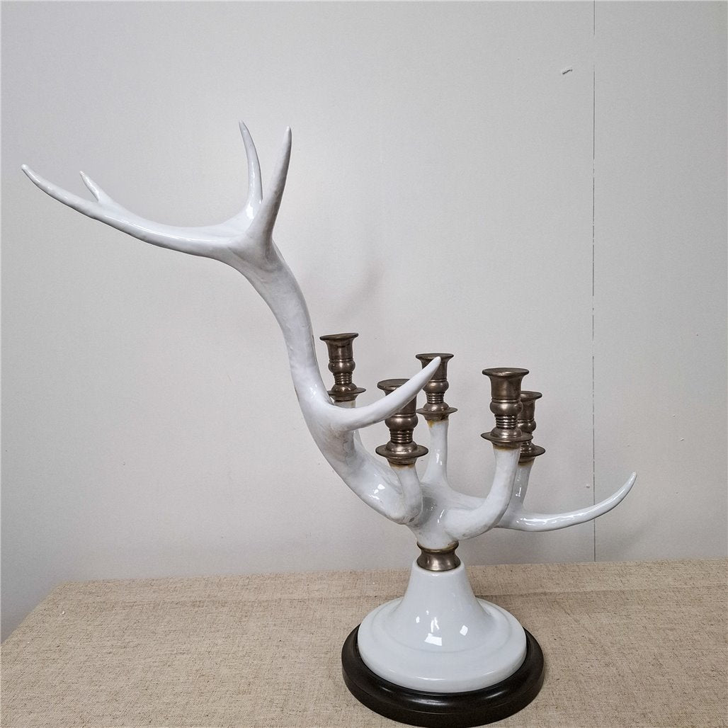 Danny's Fine Porcelain Antler Style Candle Holder - CLOSEOUT