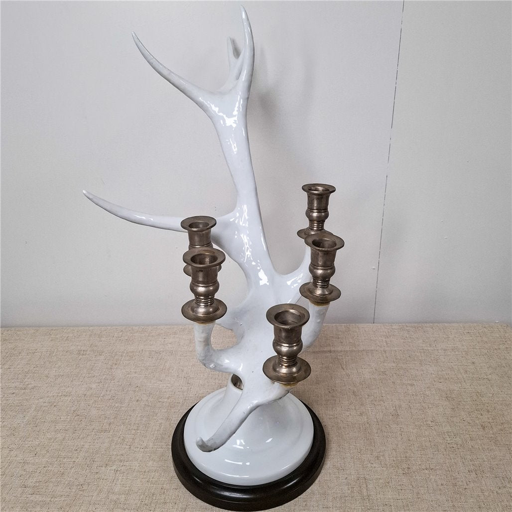 Danny's Fine Porcelain Antler Style Candle Holder - CLOSEOUT