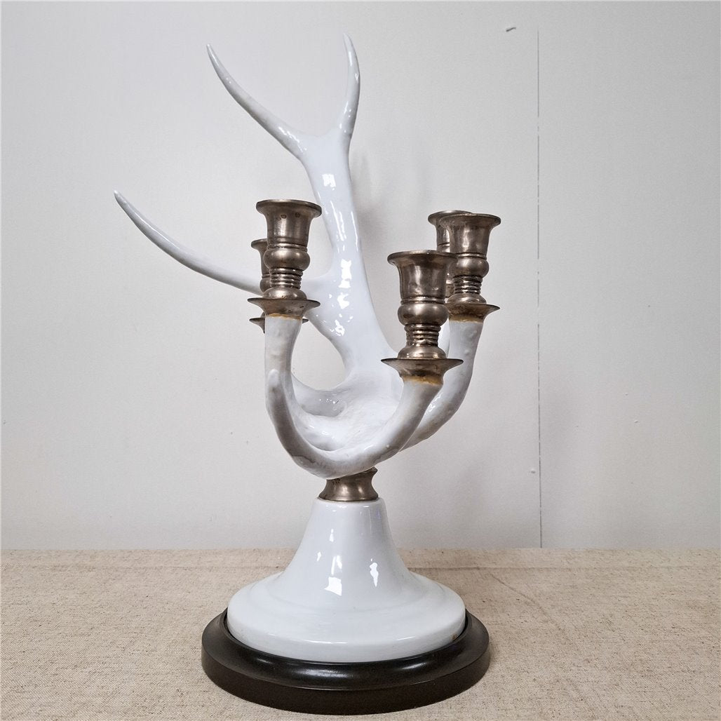 Danny's Fine Porcelain Antler Style Candle Holder - CLOSEOUT