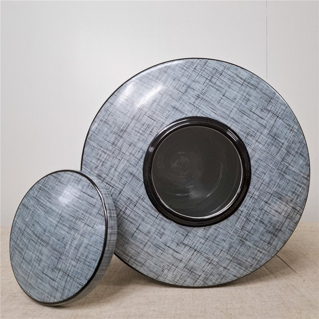 Danny's Fine Porcelain Gray Linen Texture Planter - CLOSEOUT