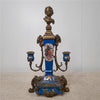 Danny's Fine Porcelain Blue Porcelain Ormolu Candelabra - CLOSEOUT