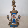 Danny's Fine Porcelain Blue Porcelain Ormolu Candelabra - CLOSEOUT