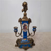 Danny's Fine Porcelain Blue Porcelain Ormolu Candelabra - CLOSEOUT