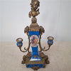 Danny's Fine Porcelain Blue Porcelain Ormolu Candelabra - CLOSEOUT