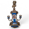 Danny's Fine Porcelain Blue Porcelain Ormolu Candelabra - CLOSEOUT