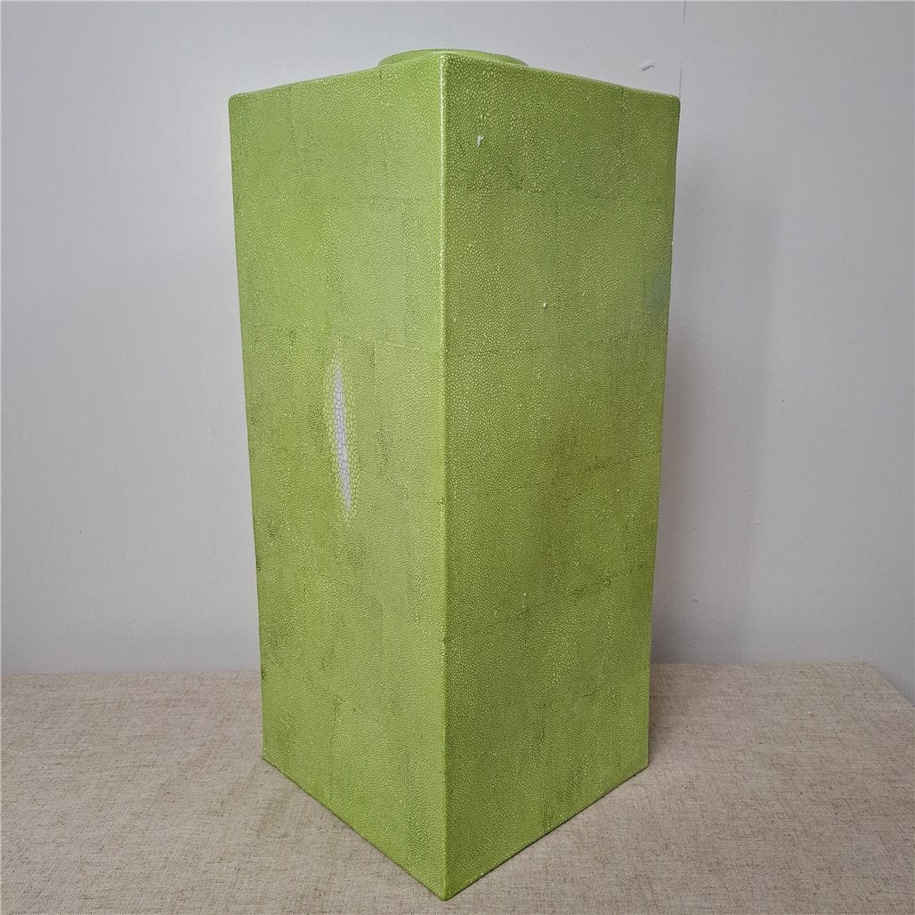 Danny's Fine Porcelain Green Square Tapered Vase - CLOSEOUT