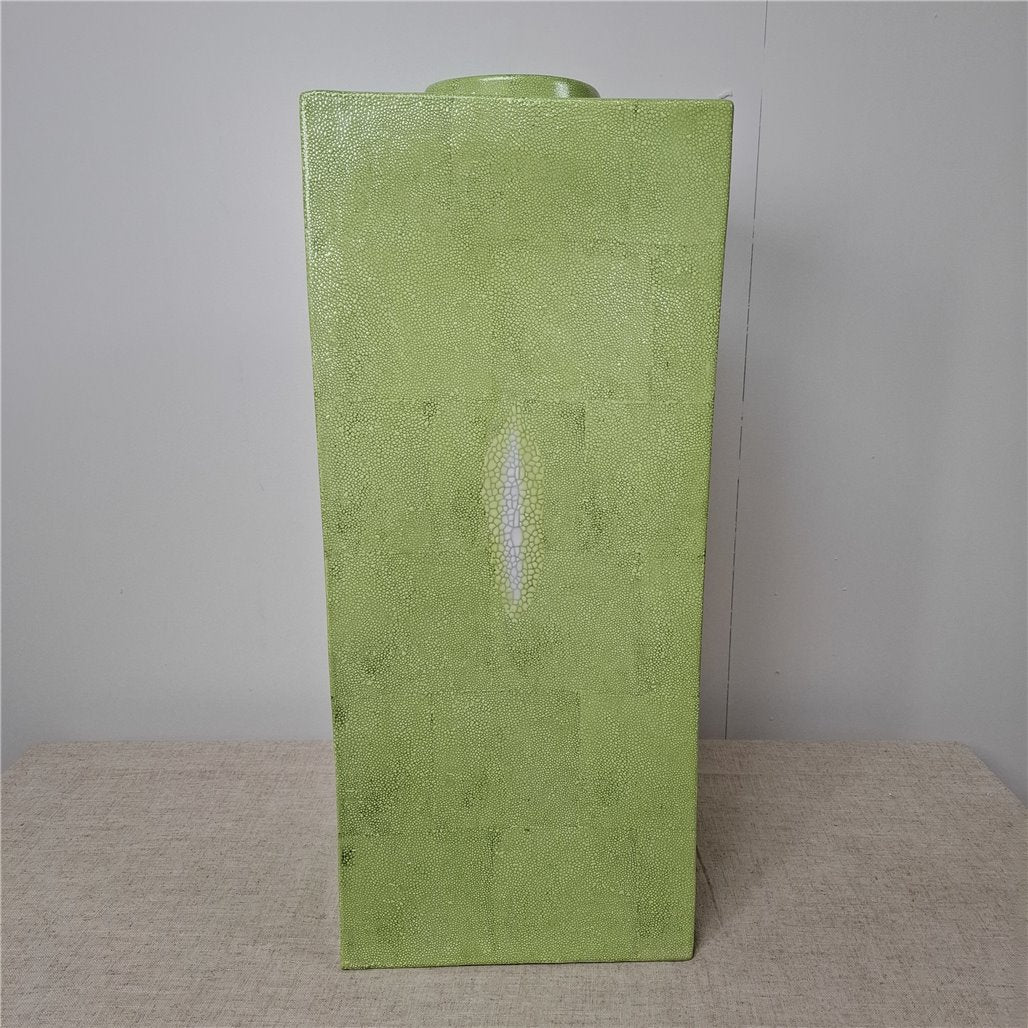 Danny's Fine Porcelain Green Square Tapered Vase - CLOSEOUT