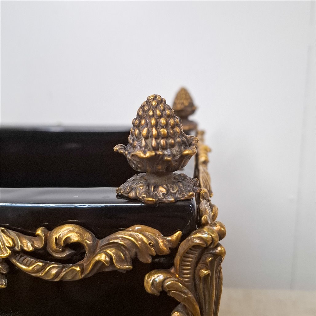 Danny's Fine Porcelain Bronze Ormolu Planter - CLOSEOUT