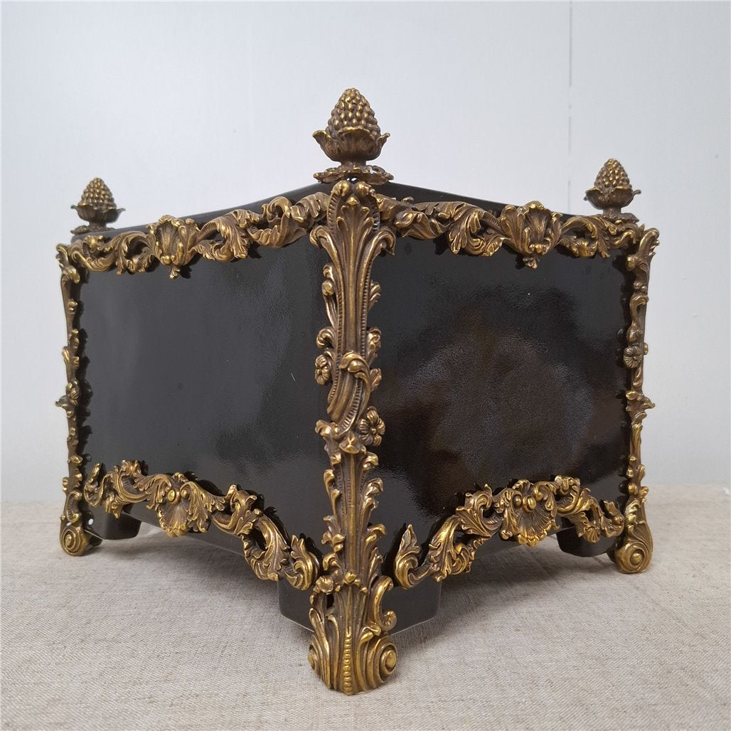 Danny's Fine Porcelain Bronze Ormolu Planter - CLOSEOUT