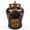 Danny's Fine Porcelain Black Gold Covered Jar - CLOSEOUT
