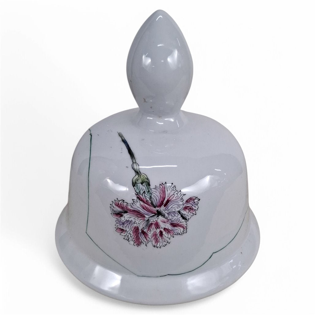 Danny's Fine Porcelain Garden Fan Tall Covered Jar - CLOSEOUT