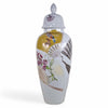 Danny's Fine Porcelain Garden Fan Tall Covered Jar - CLOSEOUT