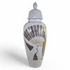 Danny's Fine Porcelain Garden Fan Tall Covered Jar - CLOSEOUT