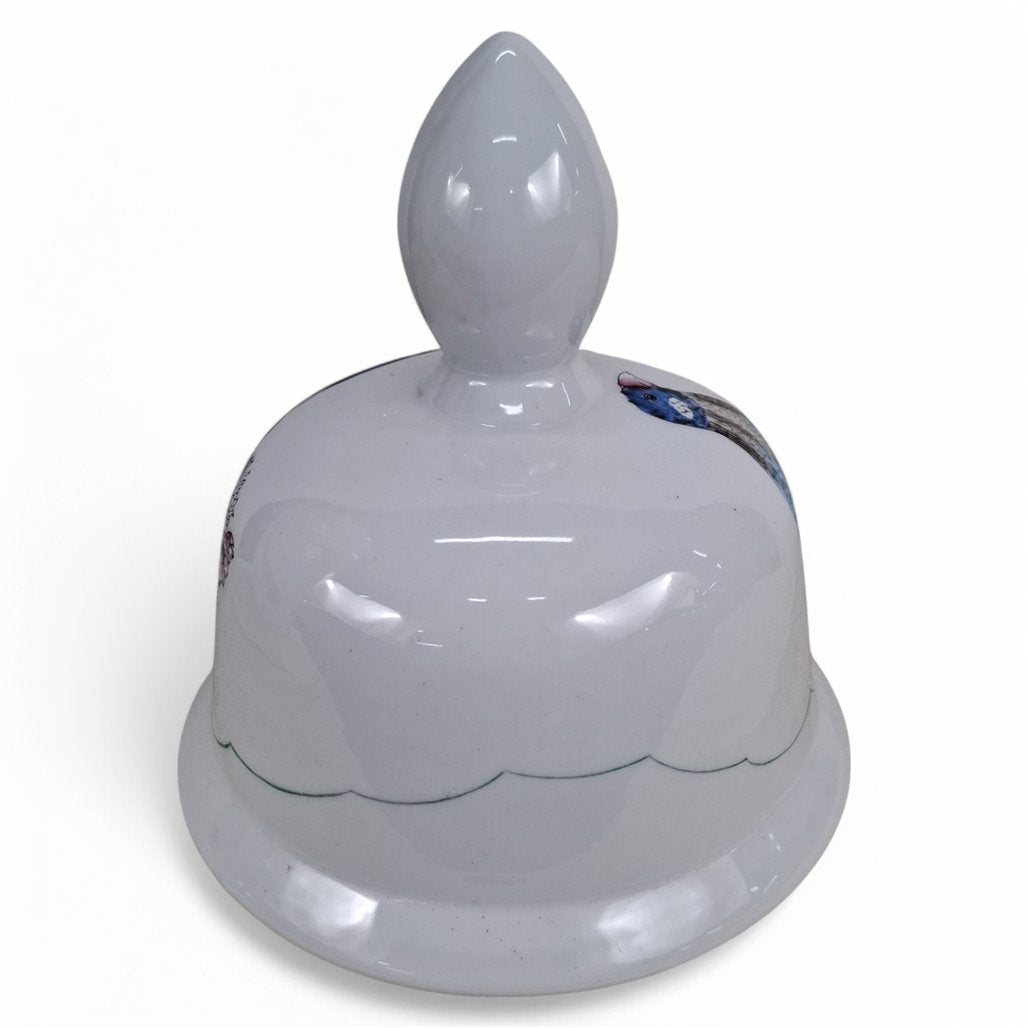 Danny's Fine Porcelain Garden Fan Tall Covered Jar - CLOSEOUT