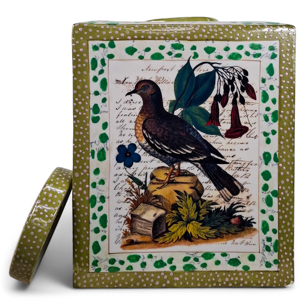 Danny's Fine Porcelain Bird Garden Square Covered Box - CLOSEOUT