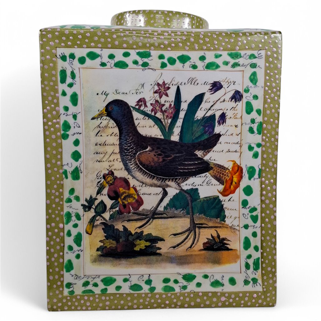 Danny's Fine Porcelain Bird Garden Square Covered Box - CLOSEOUT