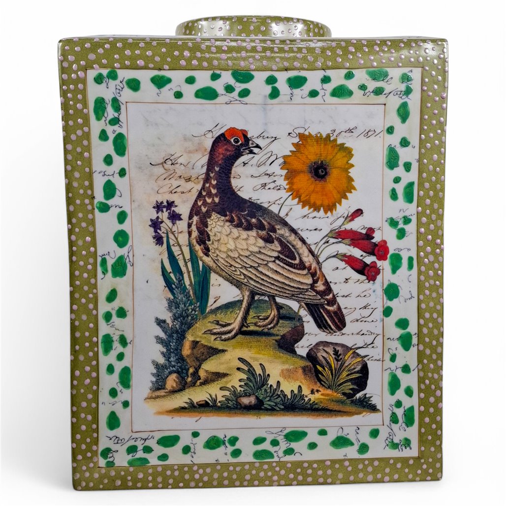 Danny's Fine Porcelain Bird Garden Square Covered Box - CLOSEOUT