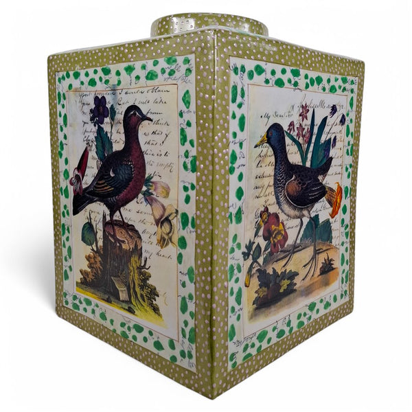 Danny's Fine Porcelain Bird Garden Square Covered Box - CLOSEOUT