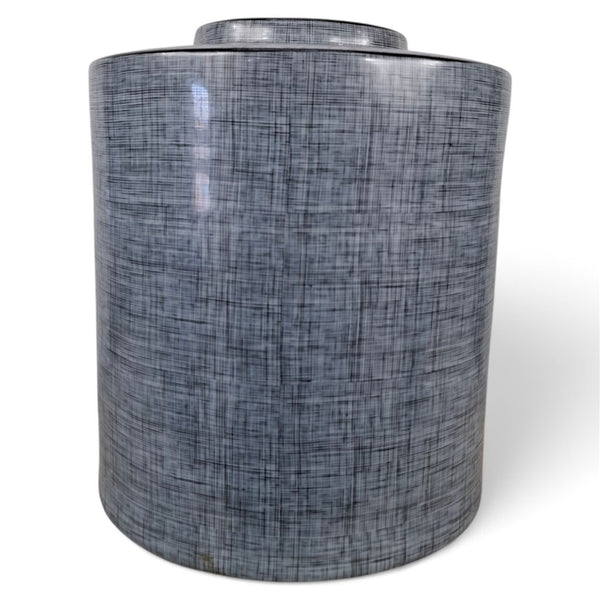 Danny's Fine Porcelain Blue Linen Garden Stool - CLOSEOUT
