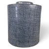 Danny's Fine Porcelain Blue Linen Garden Stool - CLOSEOUT