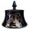 Danny's Fine Porcelain Black Fan Porcelain Covered Jar - CLOSEOUT