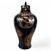 Danny's Fine Porcelain Black Fan Porcelain Covered Jar - CLOSEOUT