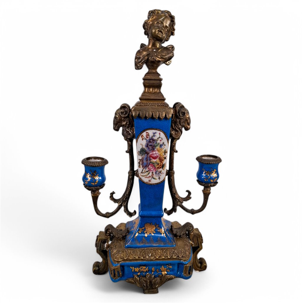 Danny's Fine Porcelain Bronze Ormolu Lion Lamp Base - CLOSEOUT