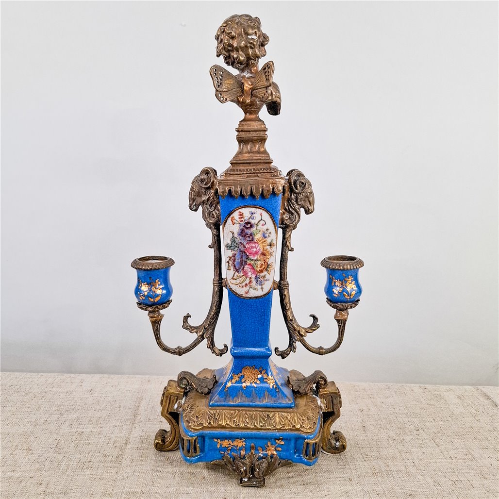 Danny's Fine Porcelain Bronze Ormolu Lion Lamp Base - CLOSEOUT