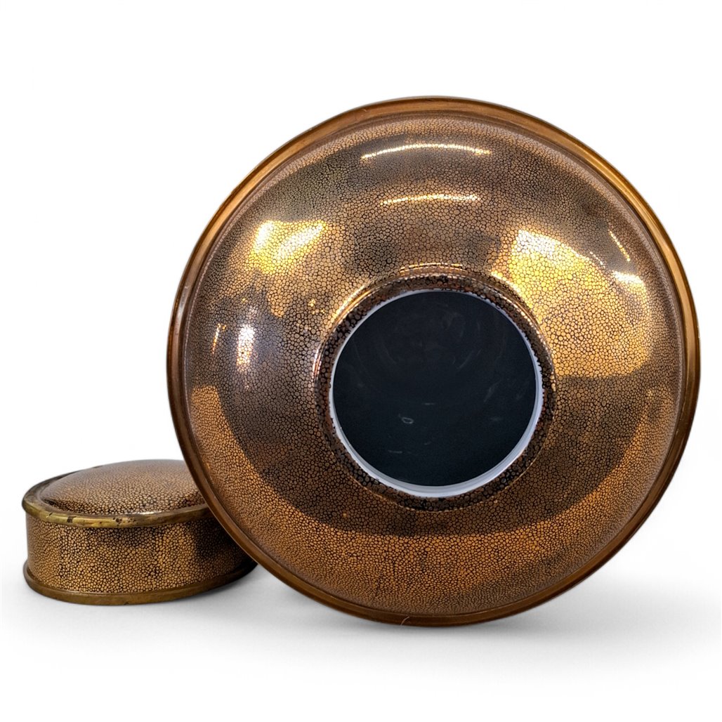 Danny's Fine Porcelain Porcelain Round Jar Portrait V with Bronze Ormolu – B793 - CLOSEOUT