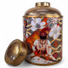 Danny's Fine Porcelain Porcelain Round Jar Portrait V with Bronze Ormolu – B793 - CLOSEOUT